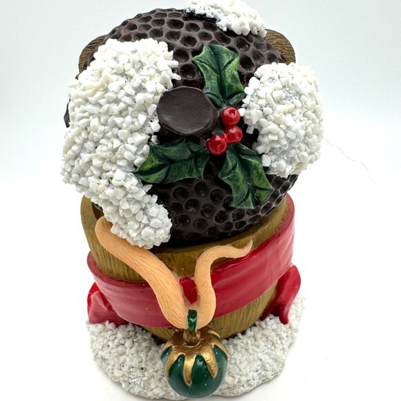 Fitz & Floyd Charming Tails "Holly Day Dreams" 93/501 Lidded Trinket Box Xmas - Picture 7 of 7